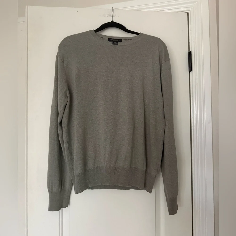 Banana Republic Silk Cashmere Men's Crewneck Sweater in Gray